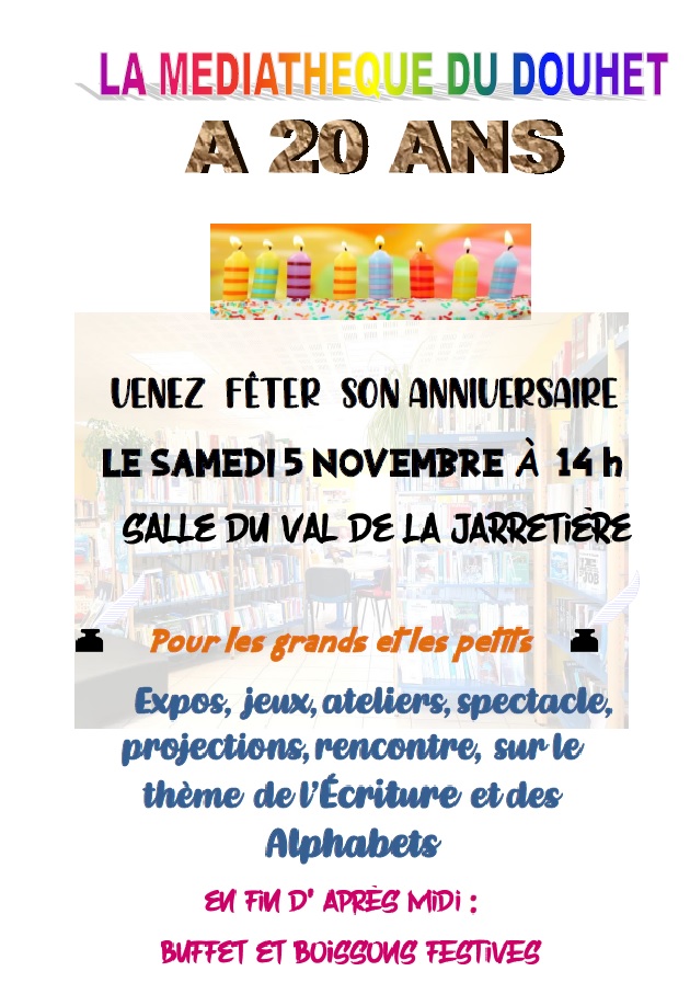20 ans médiathèque Le Douhet